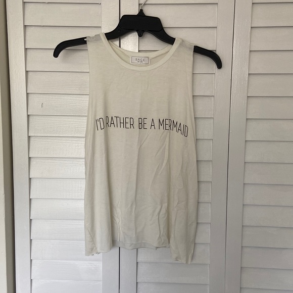 Sage The Label small white Mermaid Tank - Picture 1 of 2